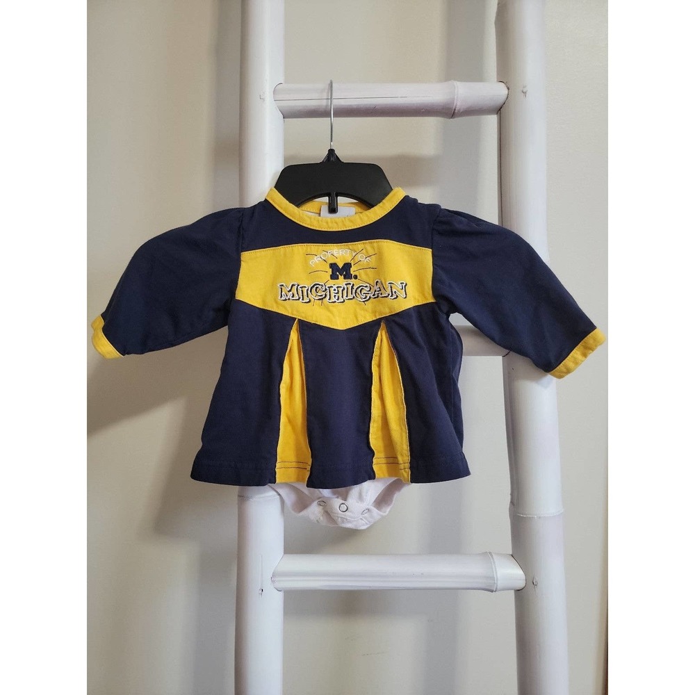University of Michigan Football Cheerleader Onesie 12m